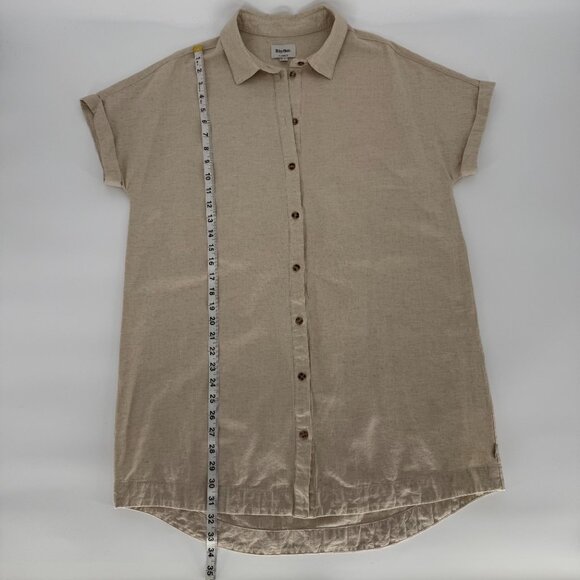 Rhythm Classic Shirt Dress in Oat Size‎ Sm EUC Minimalist Basic Clean - Picture 10 of 11